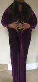 Plum Velvet robe-faux fur collar-Old Hollywood Glamour-cocoon robe-1920s style. Boudoir-Burlesque-Gift-Mothers day