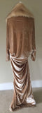 As seen worn by Gottmik on RuPaul-Crushed Velvet cocoon robe-faux fur trim-1920s glamour-custom handmade Robe-Wedding-Gatsby-Downton