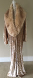 As seen worn by Gottmik on RuPaul-Crushed Velvet cocoon robe-faux fur trim-1920s glamour-custom handmade Robe-Wedding-Gatsby-Downton