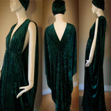 Gorgeous Grecian Goddess Velvet Gown and matching turban.
