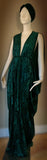 Gorgeous Grecian Goddess Velvet Gown and matching turban.
