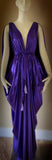 metallic royal purple Grecian Goddess Gown