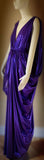 metallic royal purple Grecian Goddess Gown