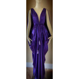 metallic royal purple Grecian Goddess Gown