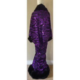 Old Hollywood Velvet robe-Gatsby 1920s glamour robe- handmade black velvet-purple sequin-Drag-Burlesque-gift-festival wear