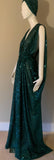 Gorgeous Grecian Goddess Gown-dark hunter green sheer sequin mesh-red carpet gown