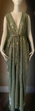 Grecian Goddess Gown-pale green sheer sequin mesh-red carpet gown,drag,burlesque