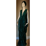 Gorgeous Grecian Goddess Velvet Gown and matching turban.