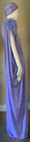 Lavender Sequin Grecian Goddess Gown- handmade lavender sequin mesh gown-ostrich trim unique-gown-red carpet gown-bridal-drag-burlesque gown