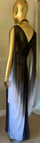 Grecian Goddess Gown with cage harness in sheer black and white mesh,burlesque,drag,vampire gown,red carpet ,festival wear,fetish,Halloween