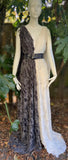 Spooky Goddess Gown, vampire, sexy zombie-grey and white distressed Halloween gown,burlesque,drag,gift,vampire gown,festival wear,zombie