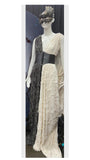 Spooky Goddess Gown, vampire, sexy zombie-grey and white distressed Halloween gown,burlesque,drag,gift,vampire gown,festival wear,zombie