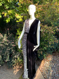 Spooky Goddess Gown, vampire sexy zombie- black and white ,burlesque,drag,gift,vampire gown,festival wear,zombie