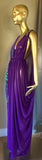 Grecian Goddess Gown-purple/violet iridescent sequin and sheer mesh