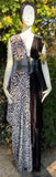 Spooky Goddess Gown, vampire sexy zombie- black and white ,burlesque,drag,gift,vampire gown,festival wear,zombie