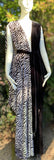Spooky Goddess Gown, vampire sexy zombie- black and white ,burlesque,drag,gift,vampire gown,festival wear,zombie