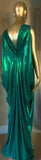 Metallic emerald green Grecian Goddess Gown