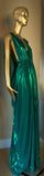 Metallic emerald green Grecian Goddess Gown