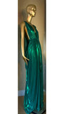 Metallic emerald green Grecian Goddess Gown