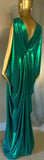 Metallic emerald green Grecian Goddess Gown