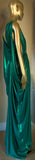 Metallic emerald green Grecian Goddess Gown