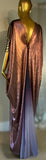 Grecian Goddess Gown-blush molten metallic-special occasion gown-evening gown-bridal-drag-burlesque gown