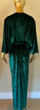Crushed Velvet Gown-Art Deco-1930’s style-Old Hollywood-Angel wing sleeves- sash belt