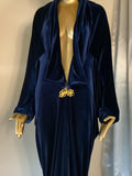 Velvet Dragon Robe-substance dragon robe-custom handmade dark blue velvet robe,Gift,Mothers day