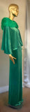 velvet wiggle gown with matching fur trimmed cape