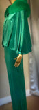velvet wiggle gown with matching fur trimmed cape
