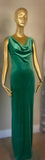 velvet wiggle gown with matching fur trimmed cape