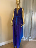 Grecian Goddess Silky Jersey Ombre Glitter Gown,Bridal,burlesque,drag,gift,custom handmade evening gown,red carpet gown