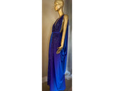 Grecian Goddess Silky Jersey Ombre Glitter Gown,Bridal,burlesque,drag,gift,custom handmade evening gown,red carpet gown