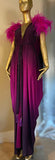 Grecian Goddess Silky Jersey Ombre Glitter Gown,ostrich feather trim,Bridal,burlesque,drag,gift,custom handmade evening gown,red carpet gown